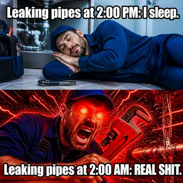 Plumbing meme ad example: The Midnight Mystery