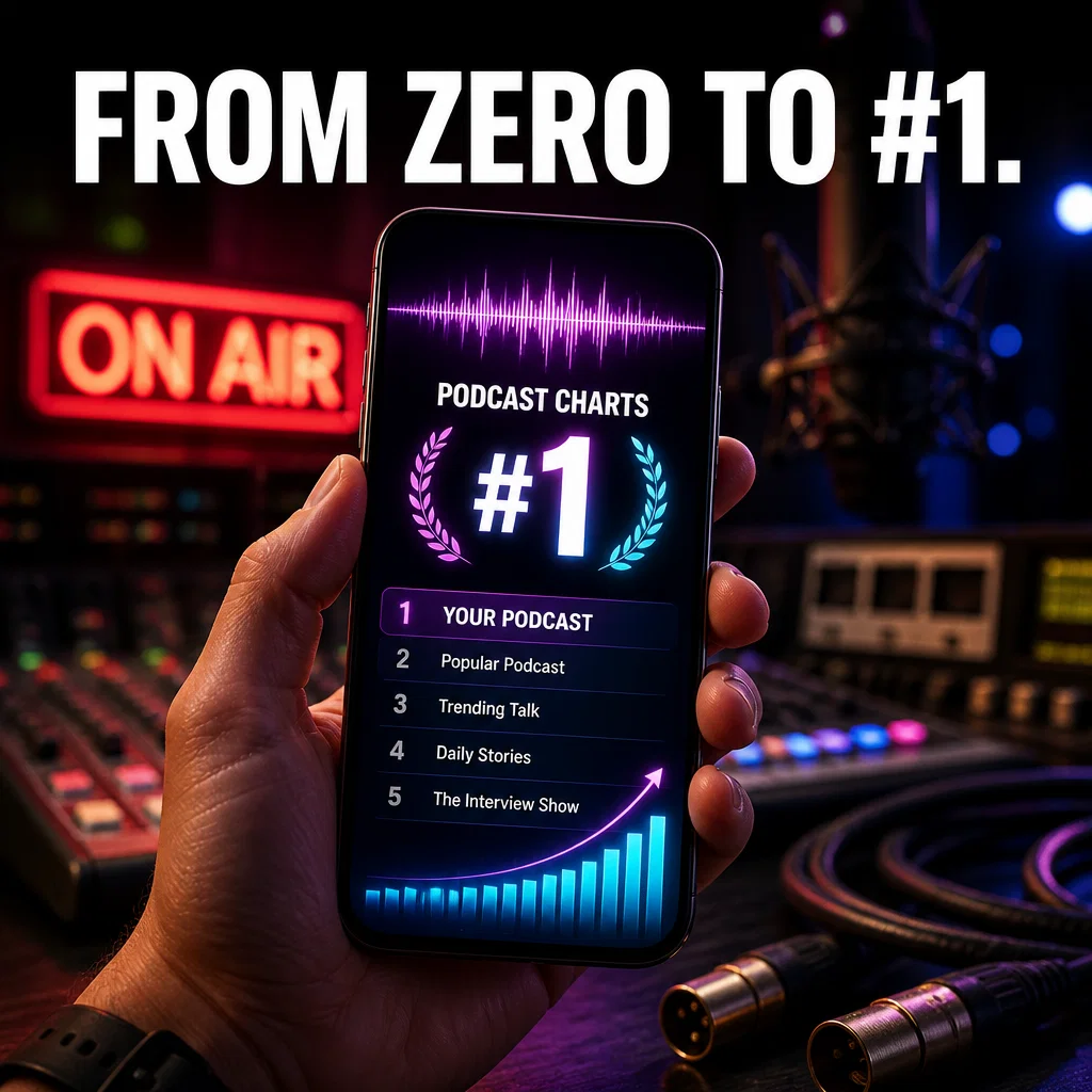 Podcast ad concept example: The Chart Topper