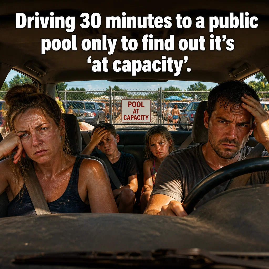 Pool Builder meme ad example: The Public Pool Reality