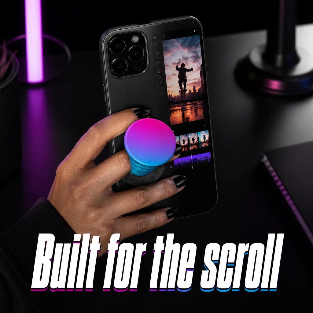 PopSockets ad concept example: Creator Desk