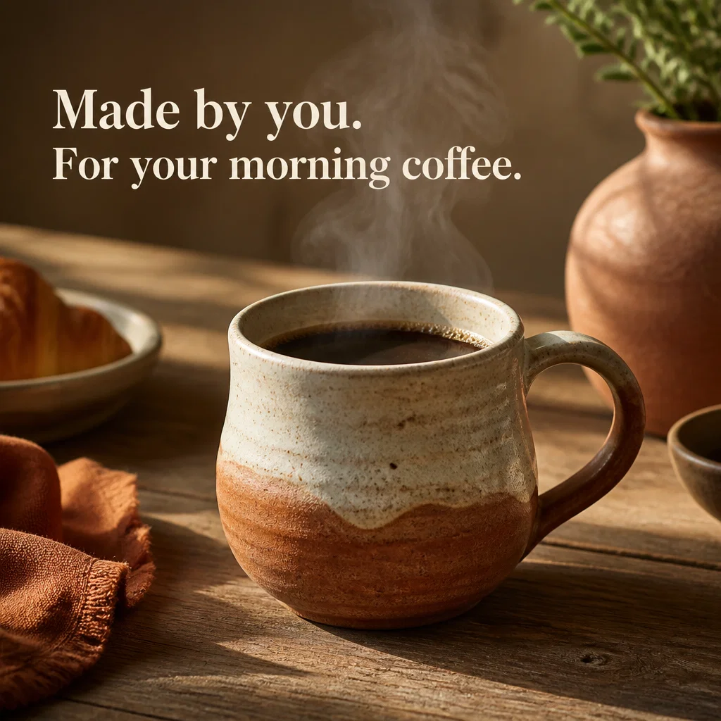 Pottery Studio ad concept example: The Finished Product