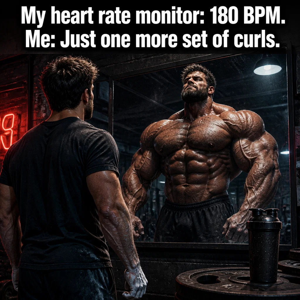 Pre Workout meme ad example: The Ego Check