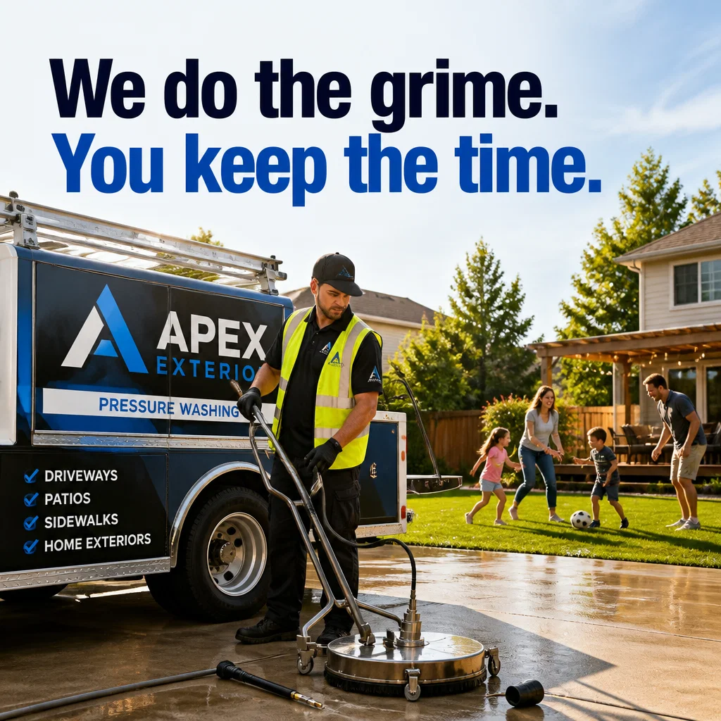 Pressure Washing ad concept example: The Weekend Hero