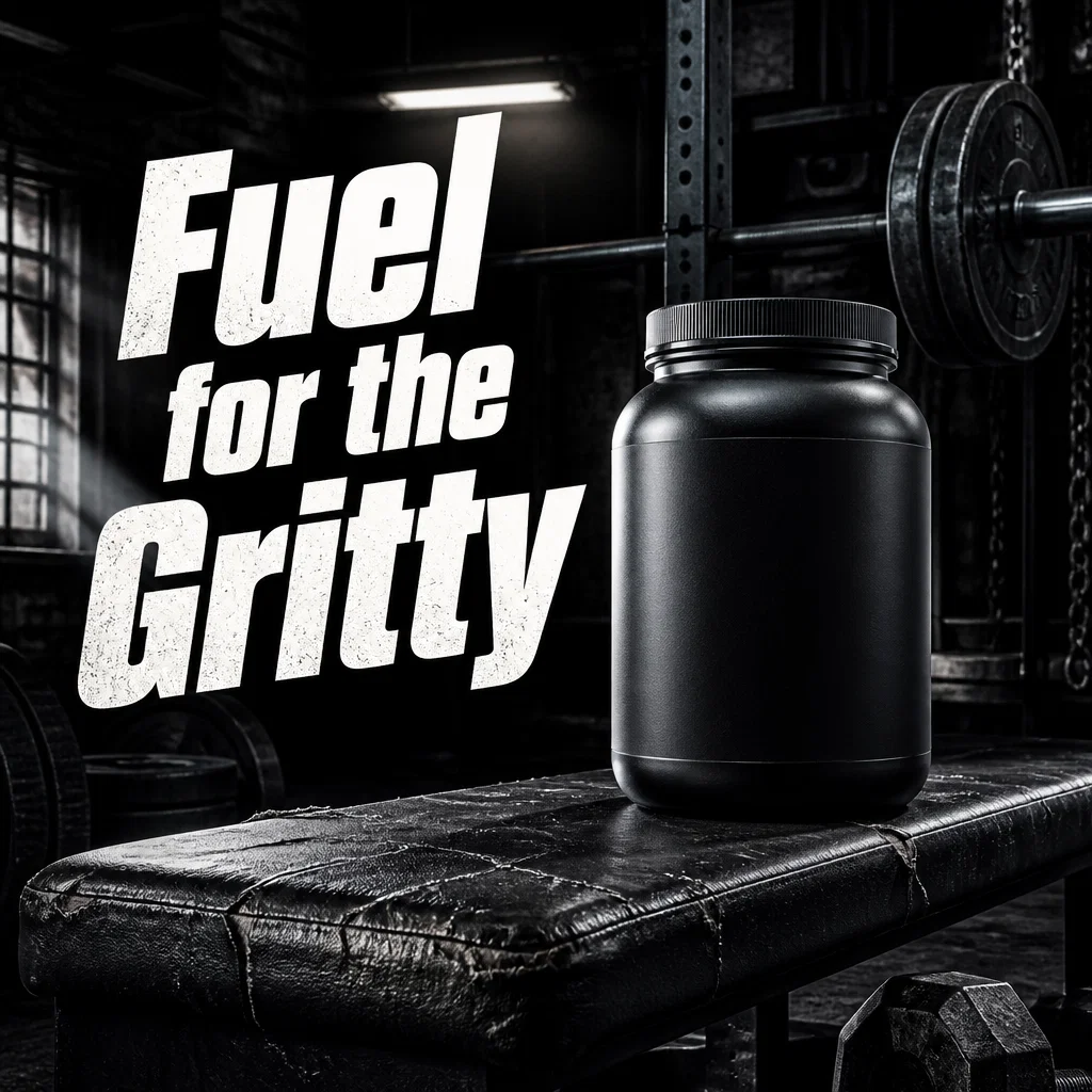 Protein Powder ad concept example: Industrial Strength