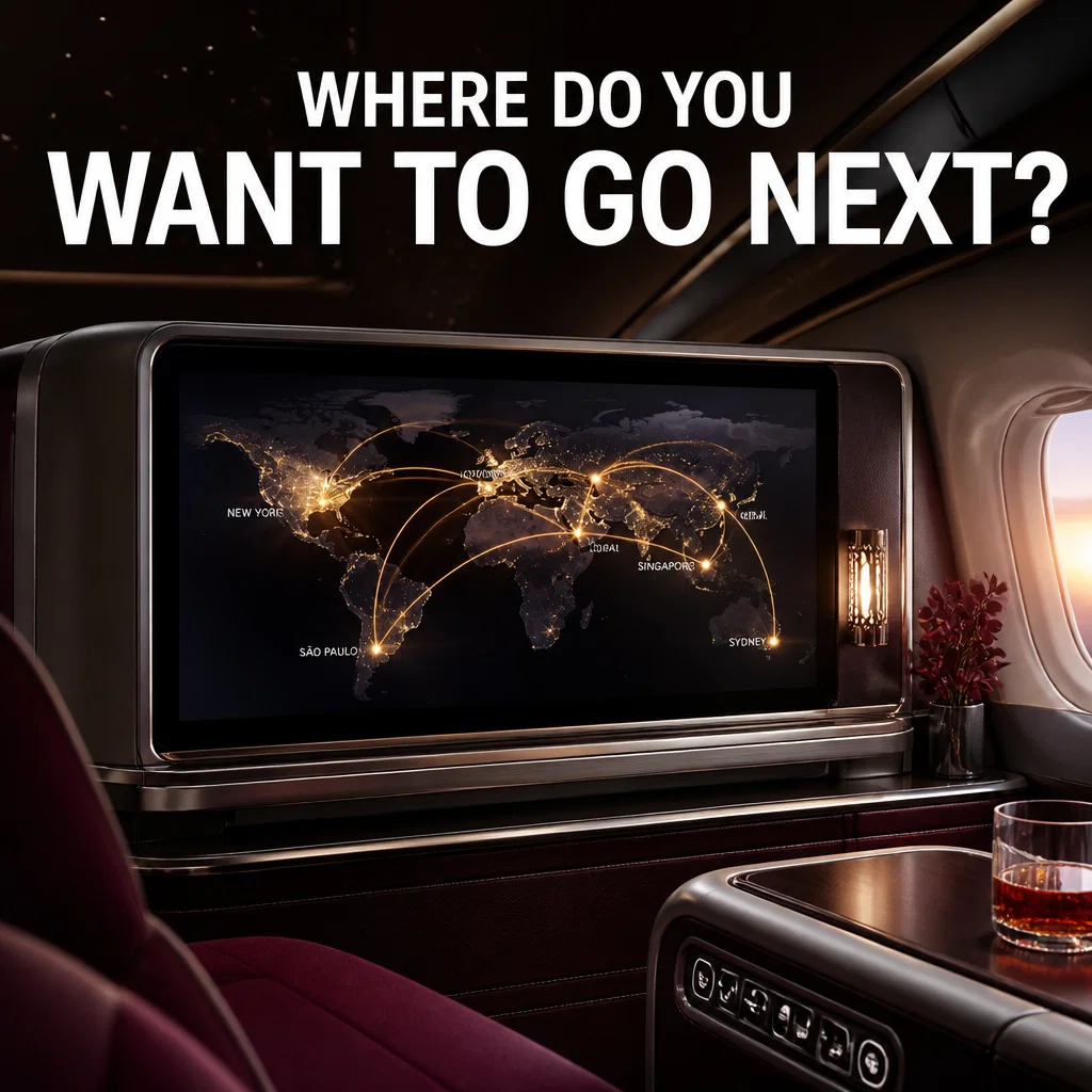 Qatar Airways ad concept example: Connected Continents