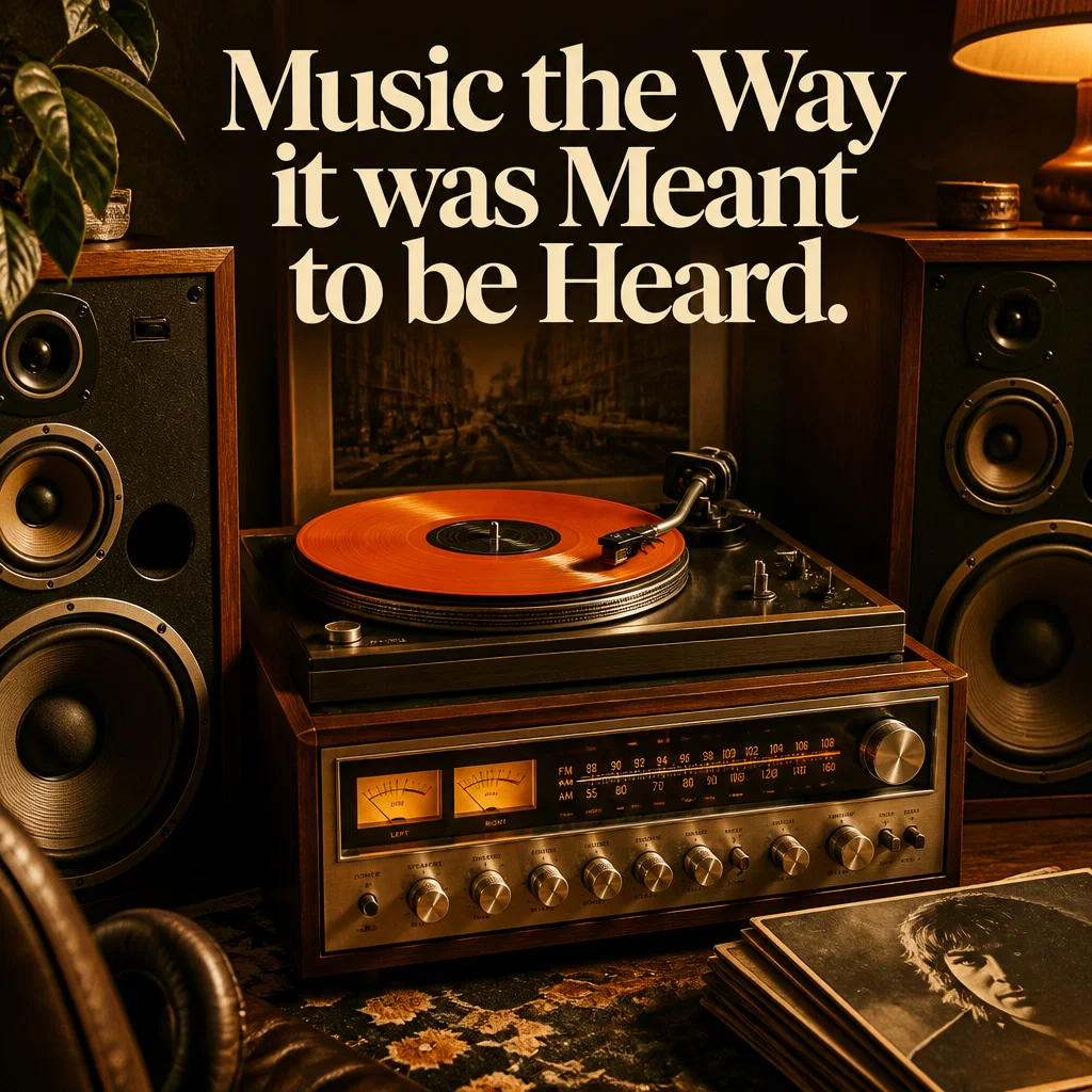Record Store ad concept example: The Audiophile Setup