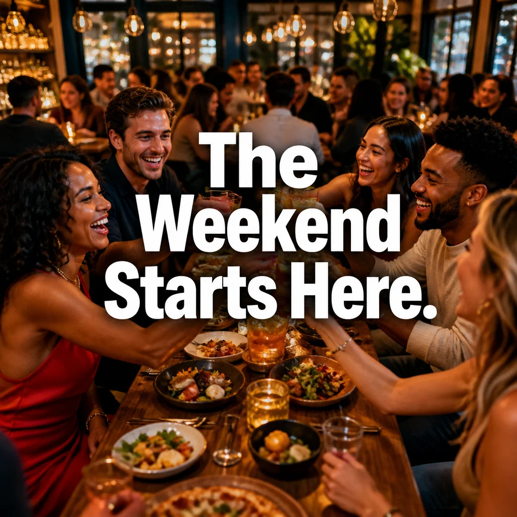 Restaurant ad concept example: The Social Crowd