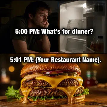 Restaurant meme ad example: Decision Fatigue