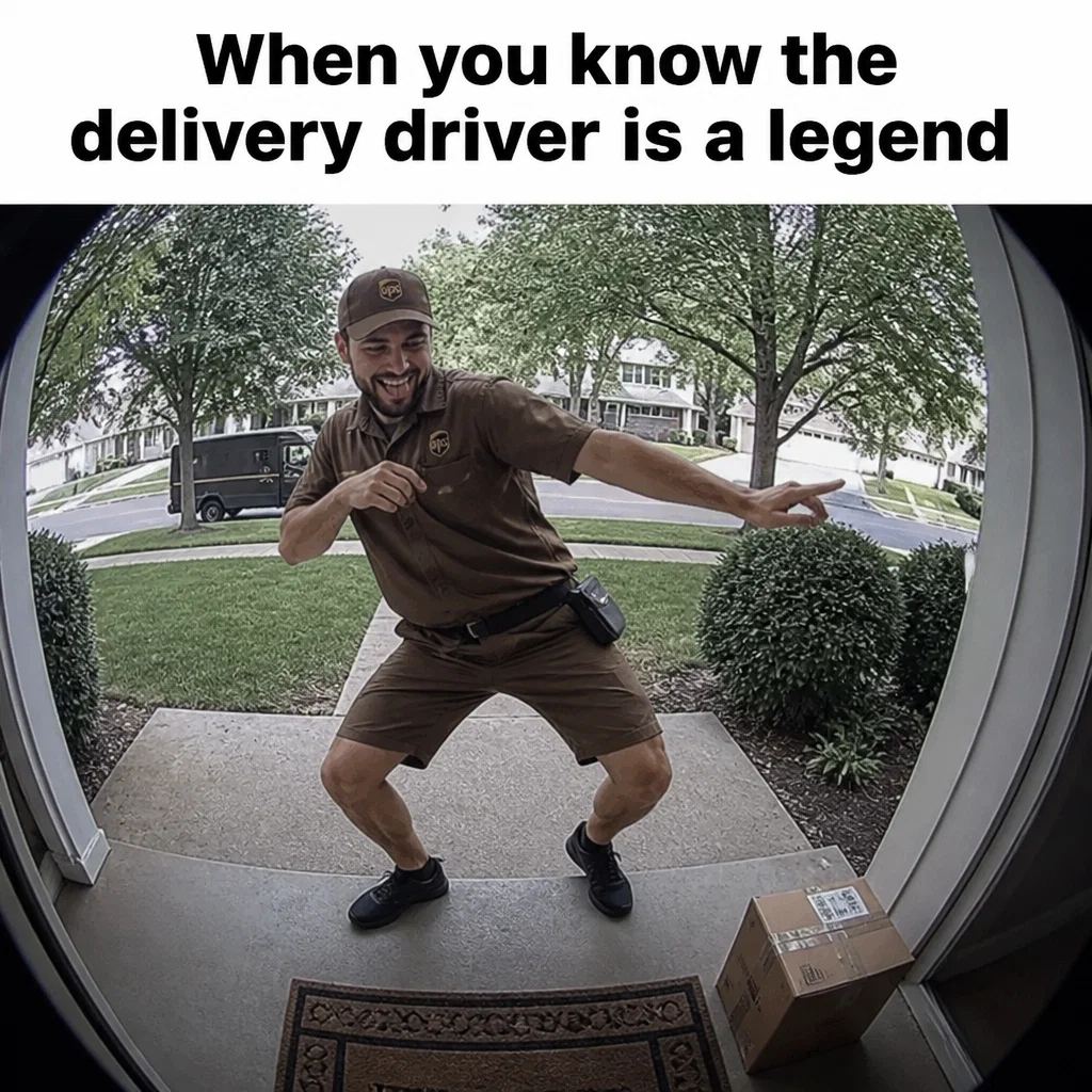 Ring meme ad example: The Delivery Dance