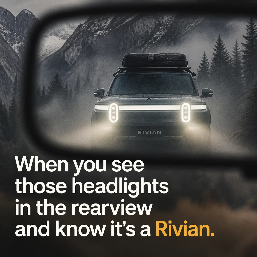 Rivian meme ad example: The Stadium Gaze