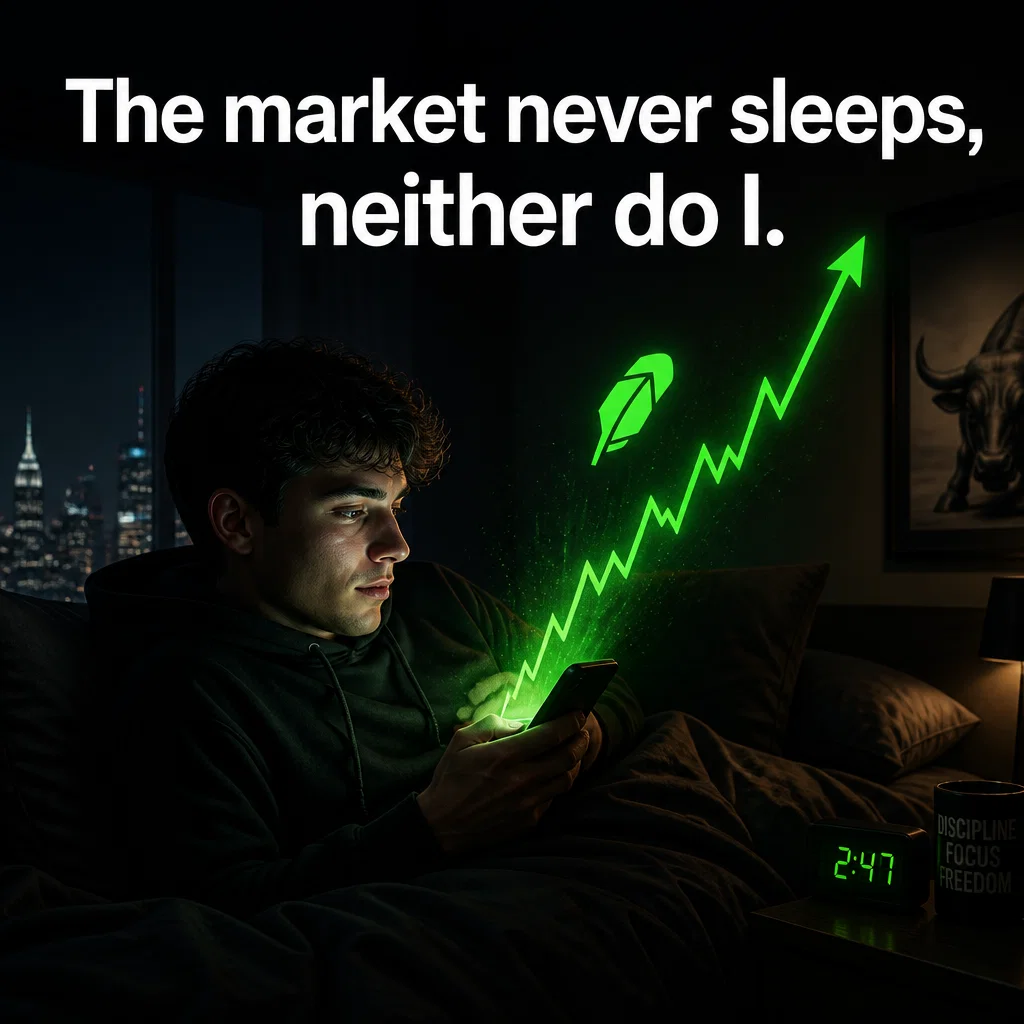 Robinhood meme ad example: 24-Hour Access