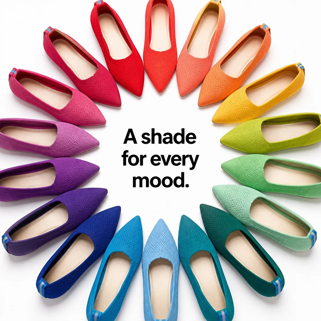 Rothy's ad concept example: Color Gradient