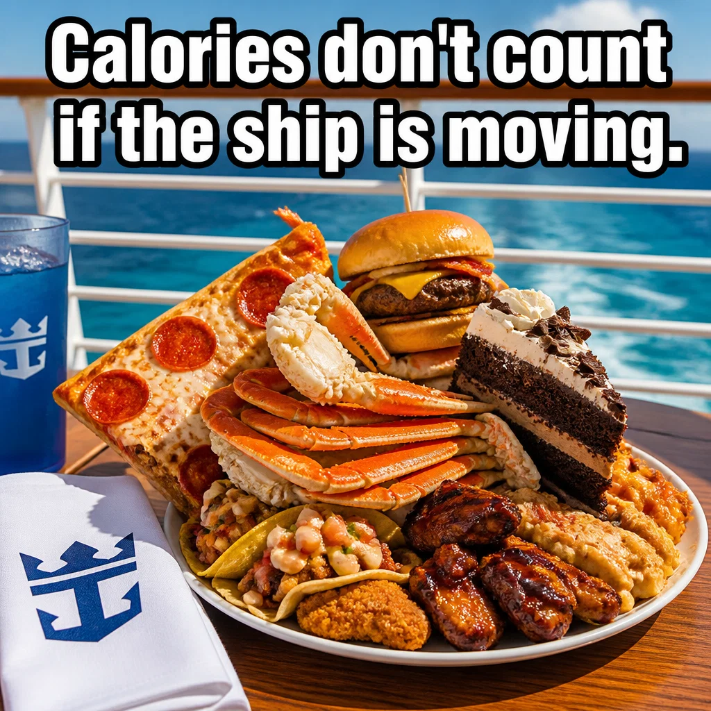 Royal Caribbean meme ad example: Buffet Protocol