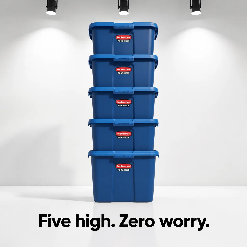 Rubbermaid ad concept example: Stack Proof