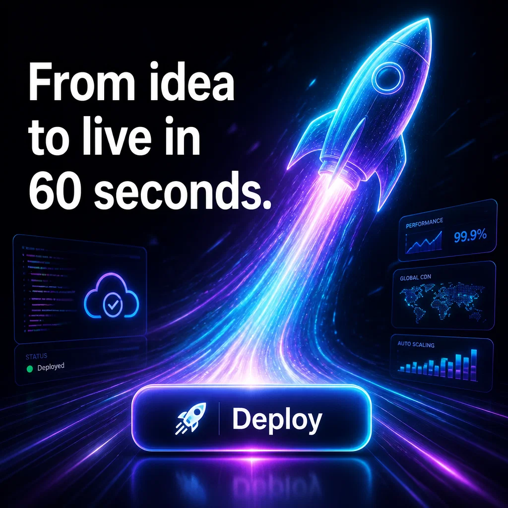 SaaS ad concept example: Instant Deployment