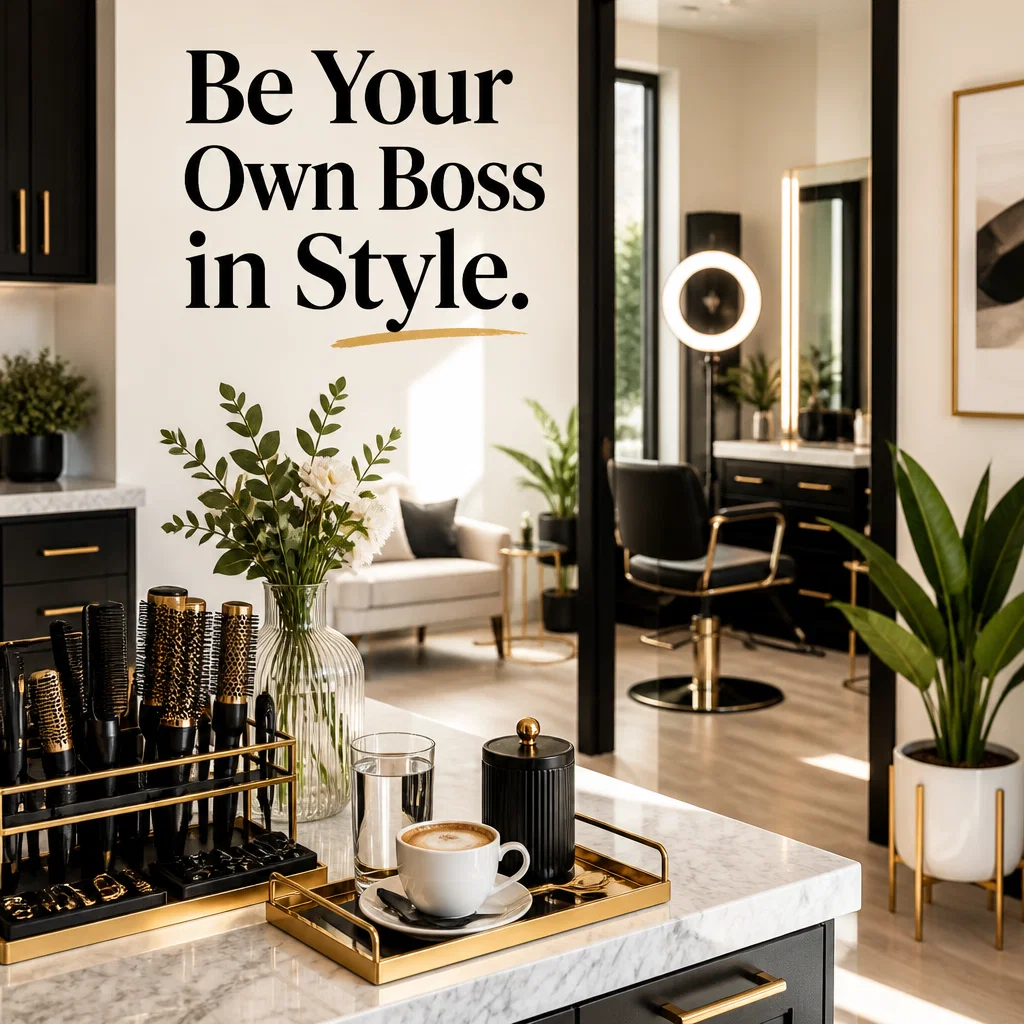 Salon Suites ad concept example: The Entrepreneurial Glow