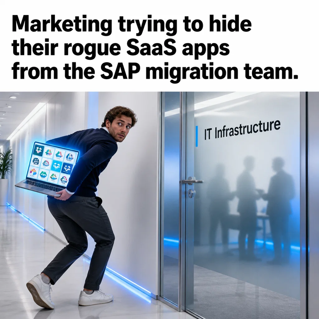 SAP meme ad example: Shadow IT Problems