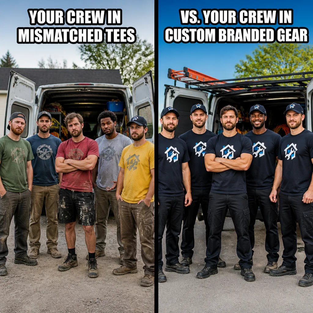 Screen Printing meme ad example: The Uniform Upgrade