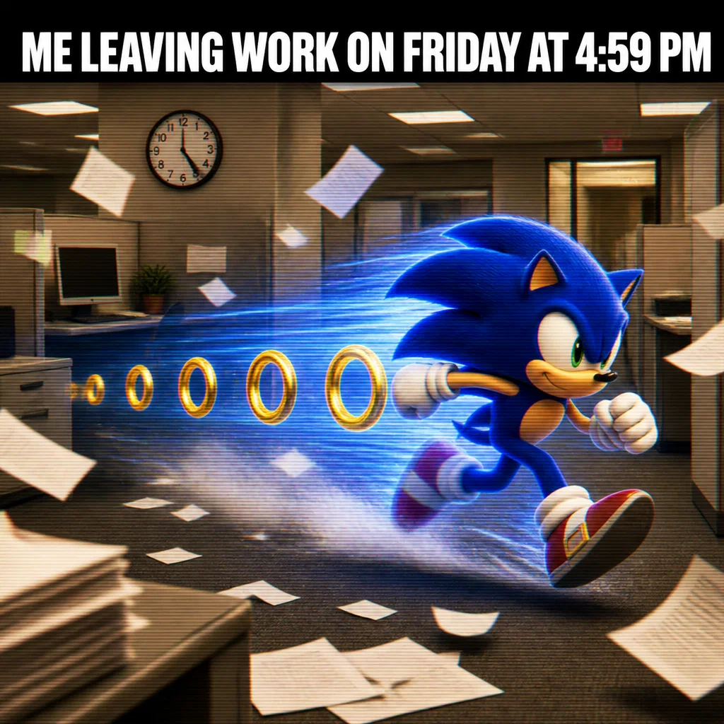Sega meme ad example: Sonic Speed Logic