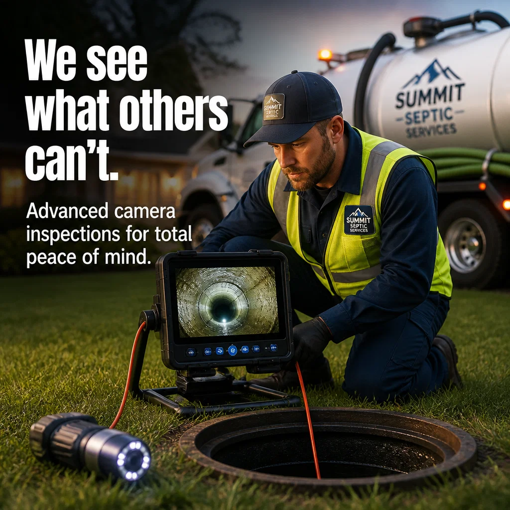 Septic Service ad concept example: The Diagnostic Tool
