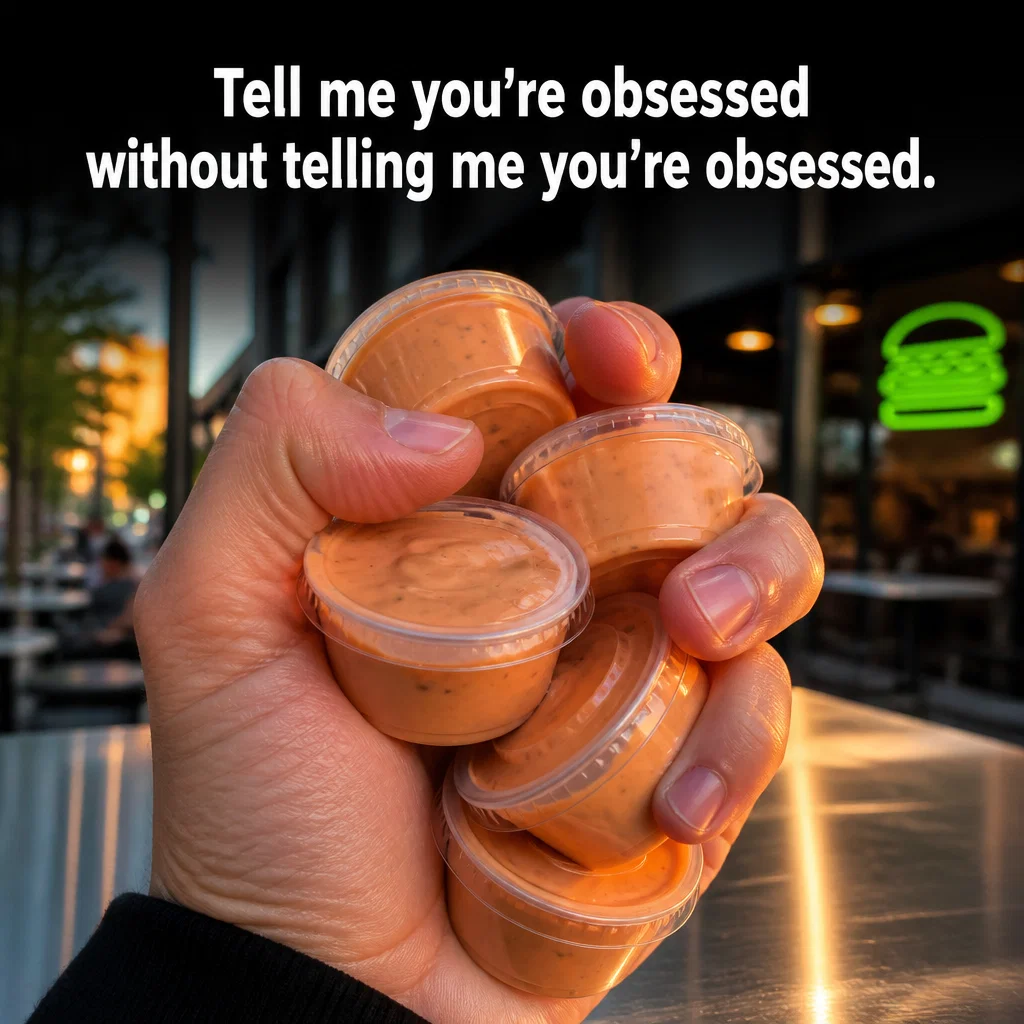 Shake Shack meme ad example: The Sauce Hoarder