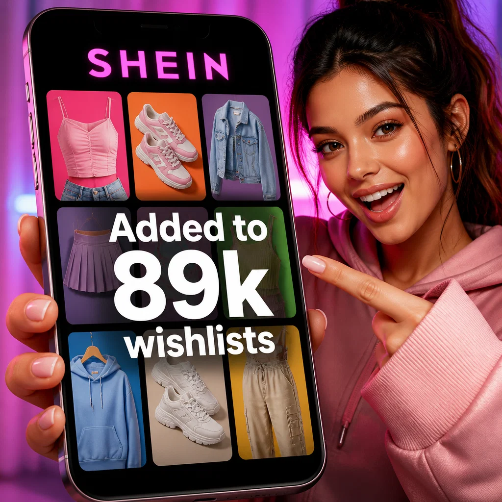Shein ad concept example: Wishlist Stack