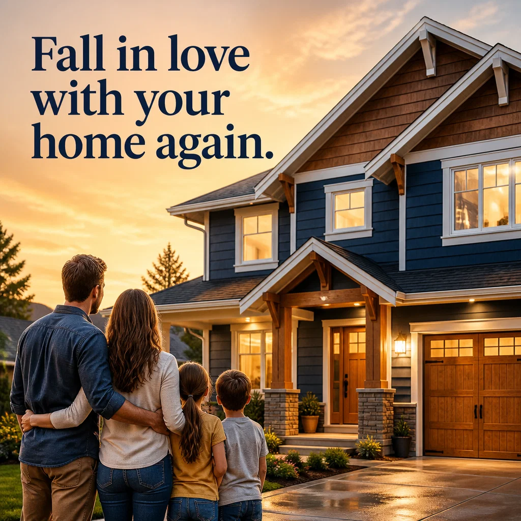 Siding Company ad concept example: The Grand Reveal