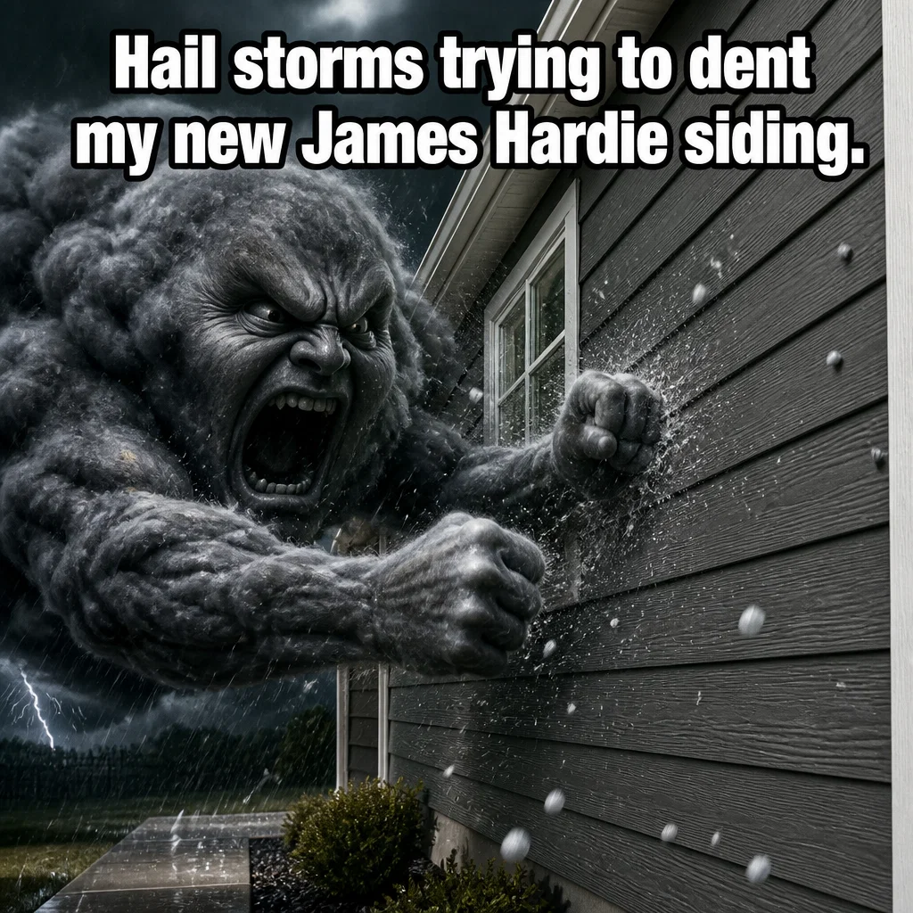 Siding Company meme ad example: The Storm Shield