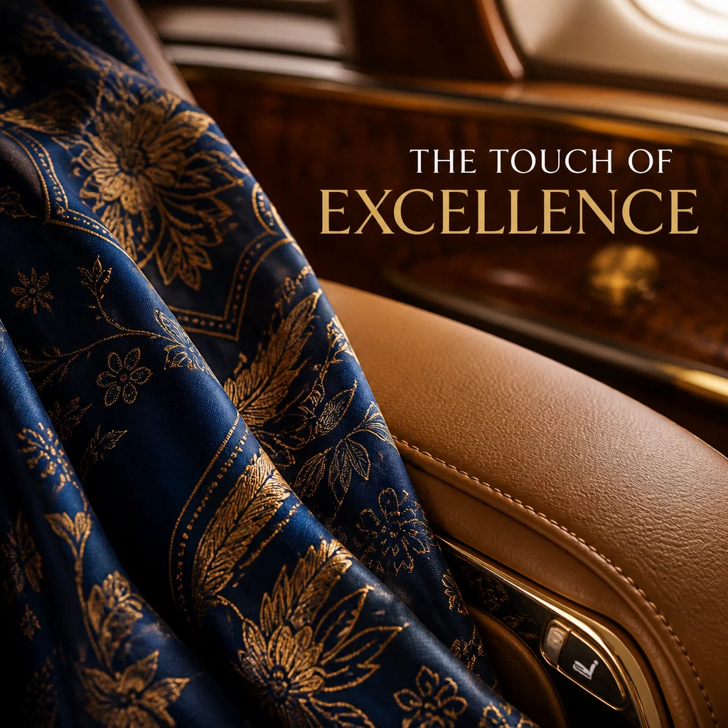 Singapore Airlines ad concept example: Materiality & Touch