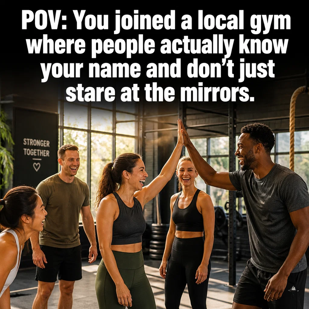 Small Business Saturday meme ad example: Fitness Community Vibes