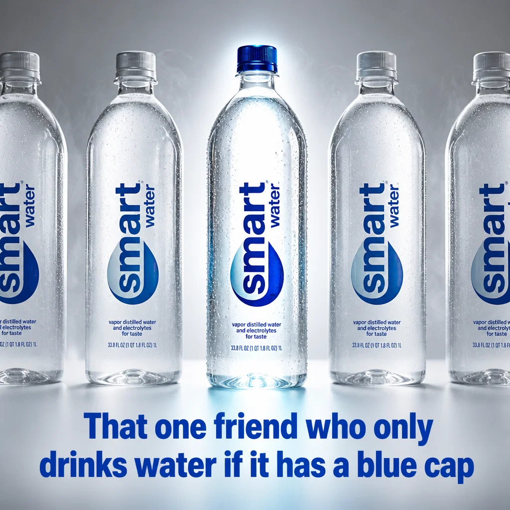 Smartwater meme ad example: Blue Cap Energy
