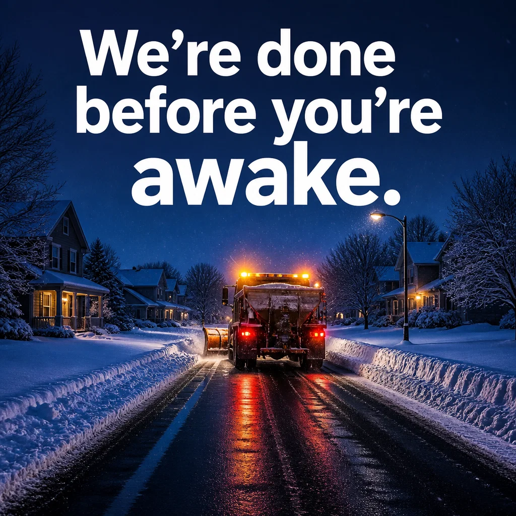 Snow Removal ad concept example: The Early Bird Guarantee