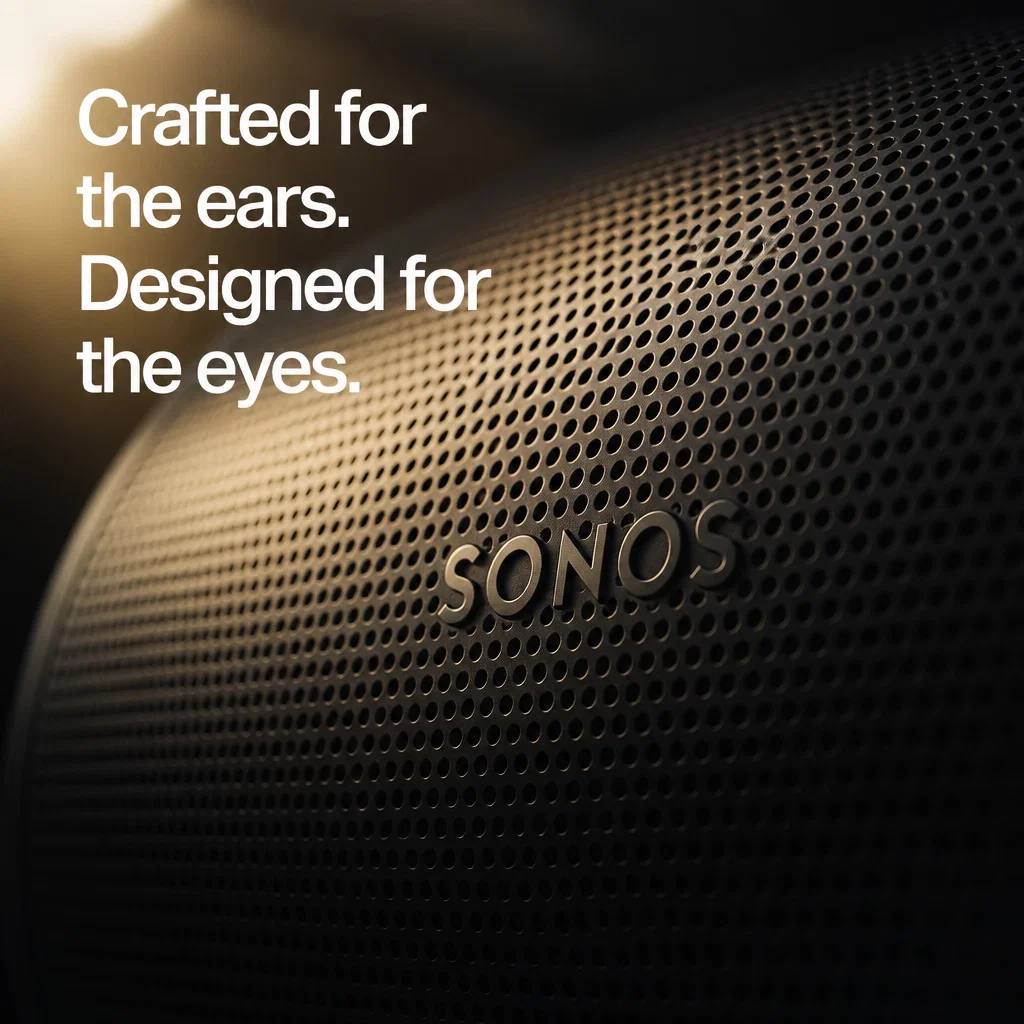 Sonos ad concept example: Material Excellence