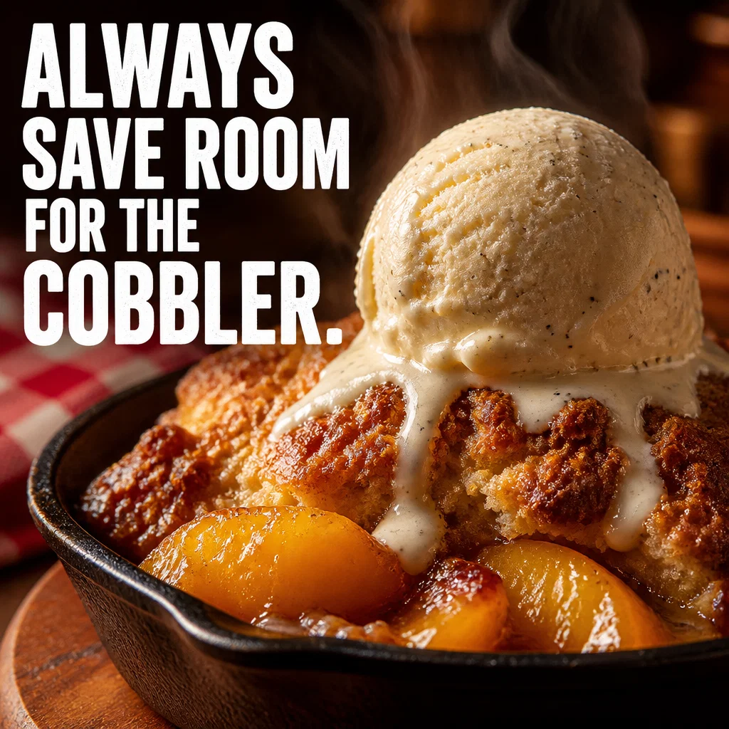 Soul Food Restaurant ad concept example: The Cobbler Finish