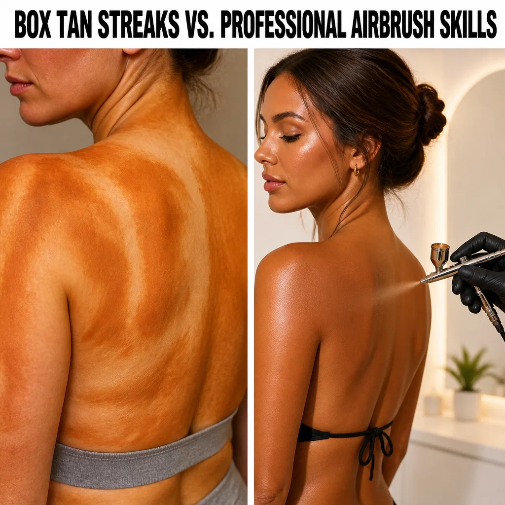 Spray Tan meme ad example: Trust the Professional