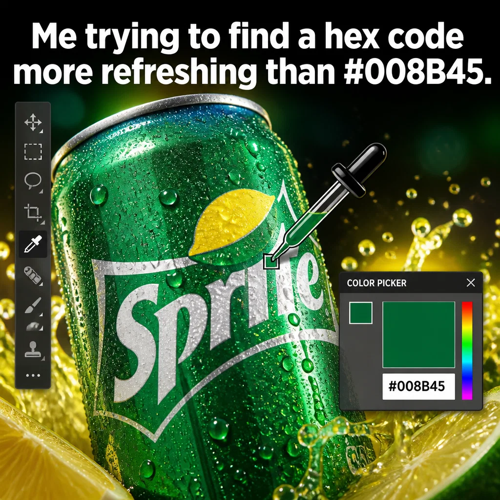 Sprite meme ad example: The Perfect Hex