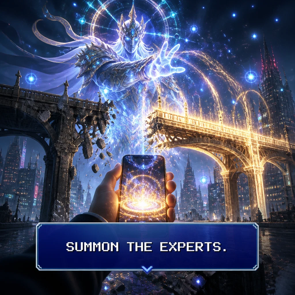 Square Enix ad concept example: Summoning the Solution