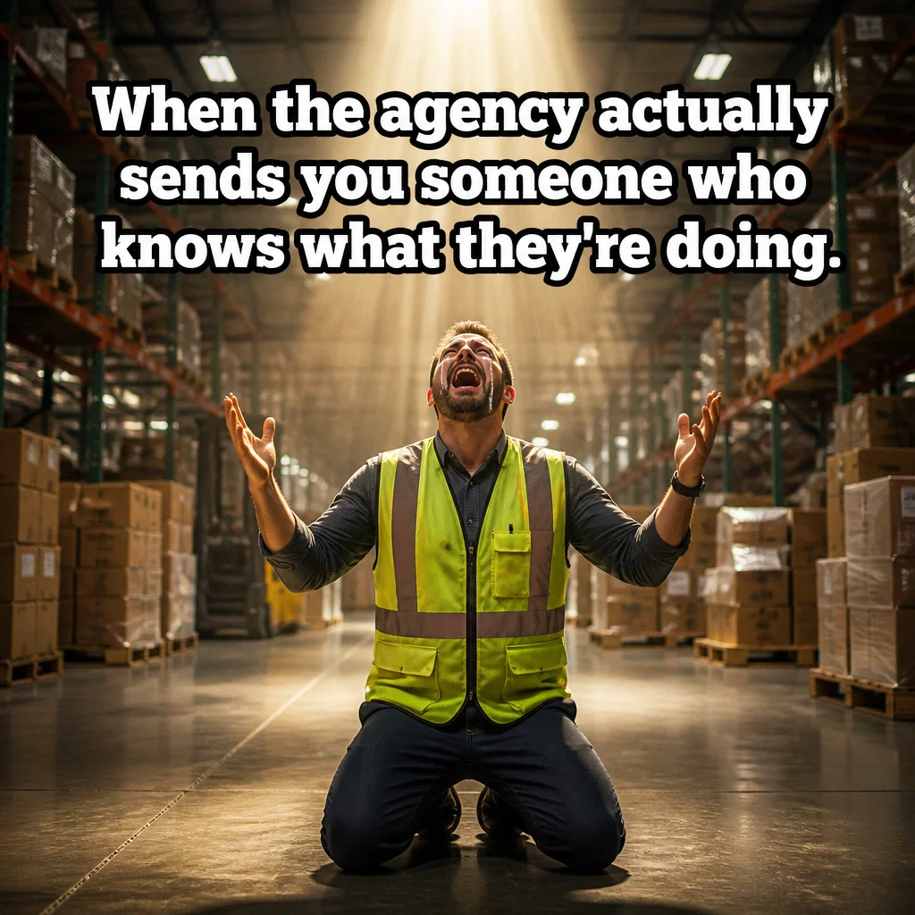 Staffing Agency meme ad example: The Speed to Hire