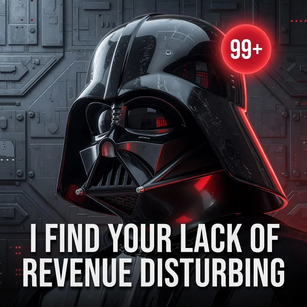 Star Wars meme ad example: The Vader Zoom Call