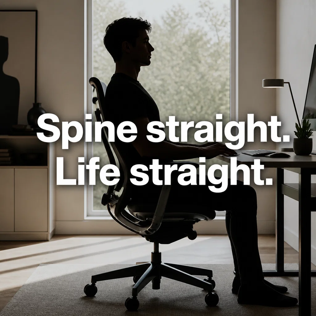 Steelcase meme ad example: Spine Goals