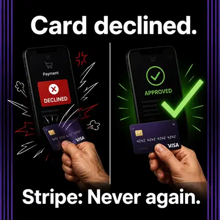 Stripe meme ad example: Decline to Approve