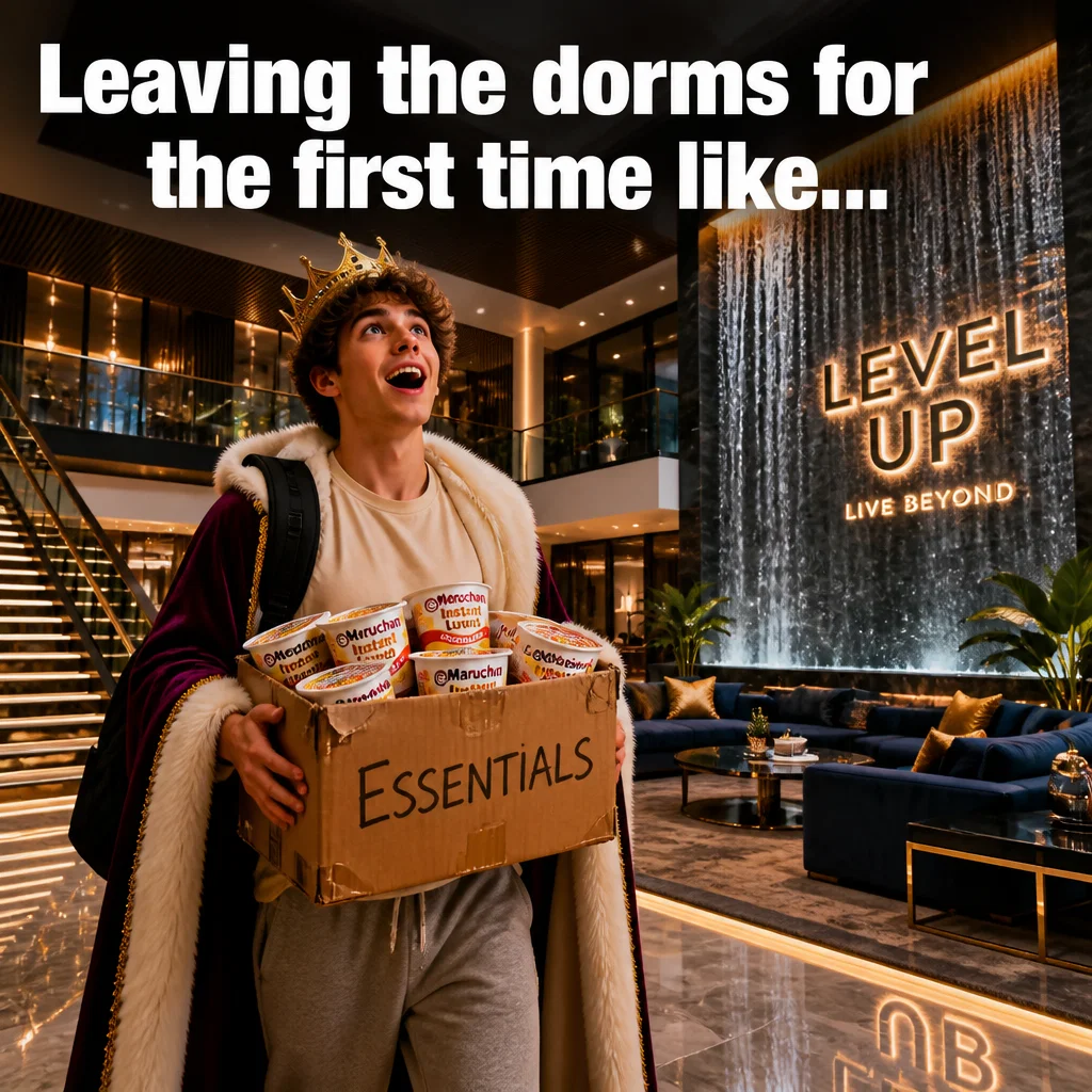 Student Housing meme ad example: The Upgrade