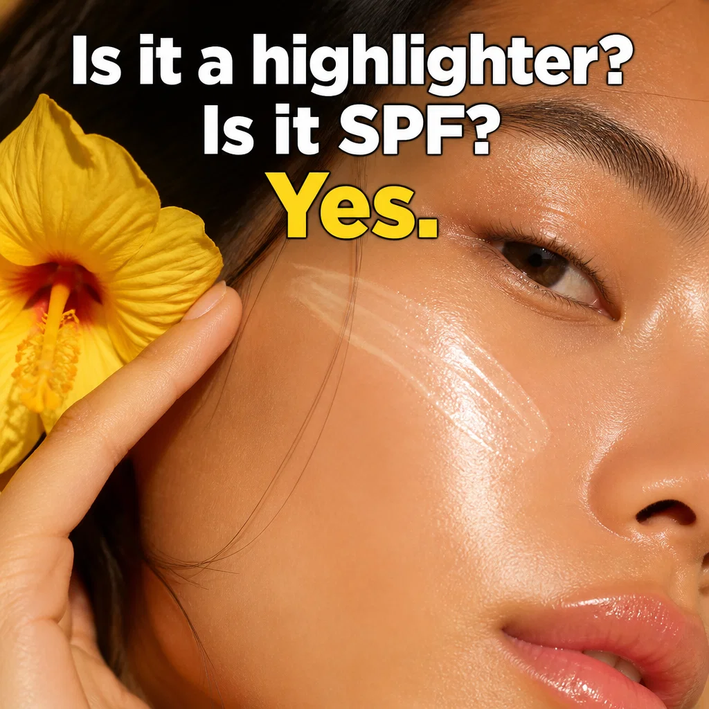 Supergoop meme ad example: The Glow Obsession