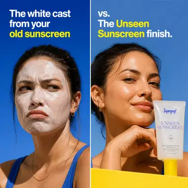 Supergoop meme ad example: The Invisible Product Flex