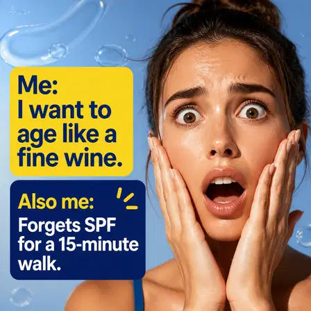 Supergoop meme ad example: The SPF Accountability Hook