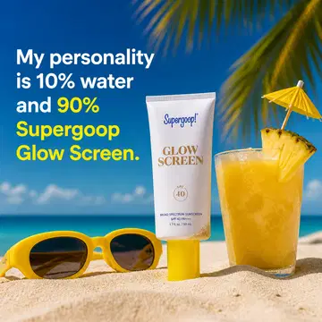 Supergoop meme ad example: The Vacation Mood