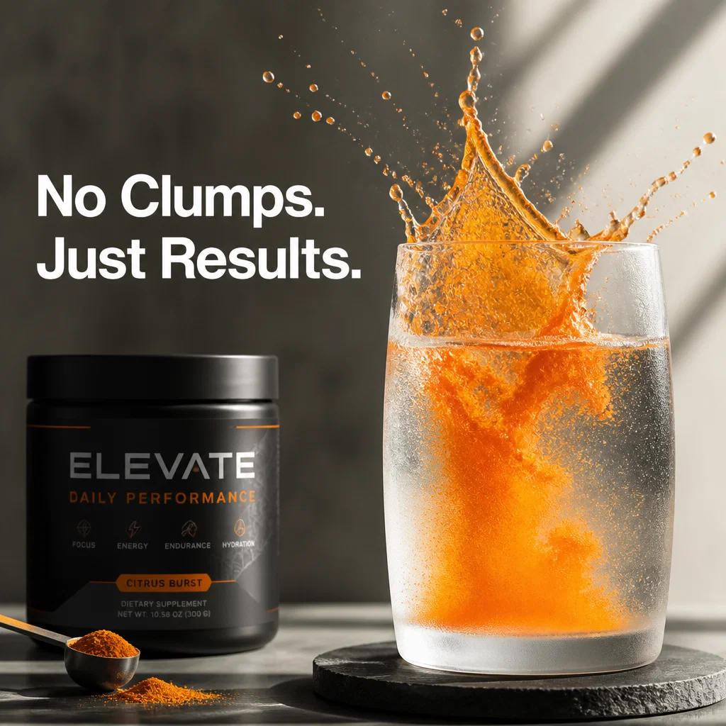 Supplement Brand ad concept example: The Texture Splash