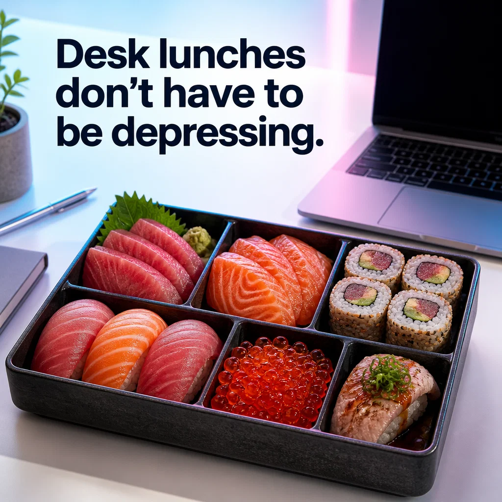 Sushi Restaurant ad concept example: The Lunch Upgrade