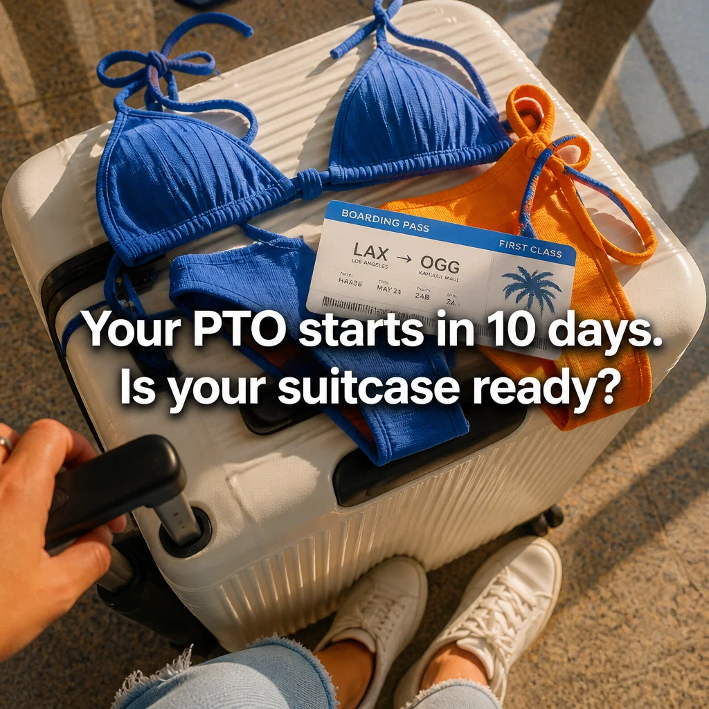 Swimwear Brand ad concept example: The Vacation Countdown