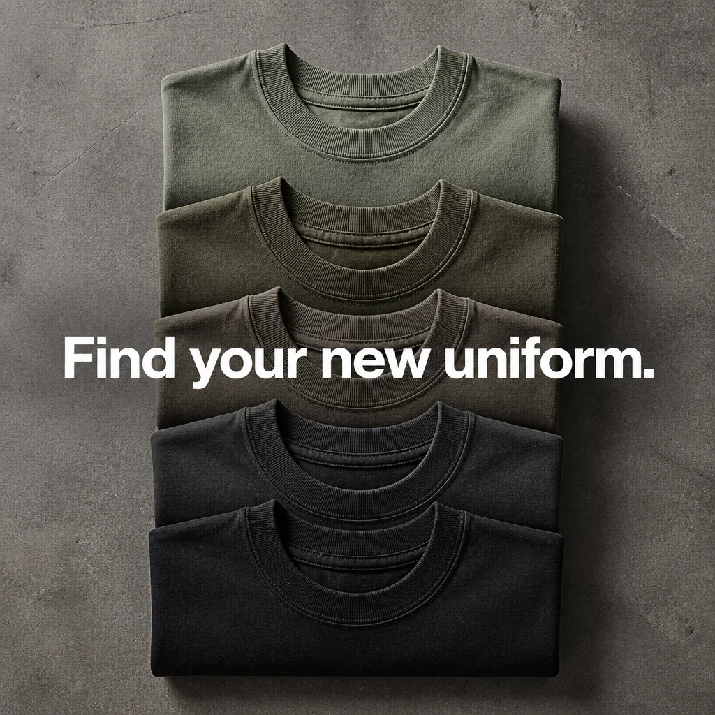 T-Shirt Brand ad concept example: The Color Palette Grid